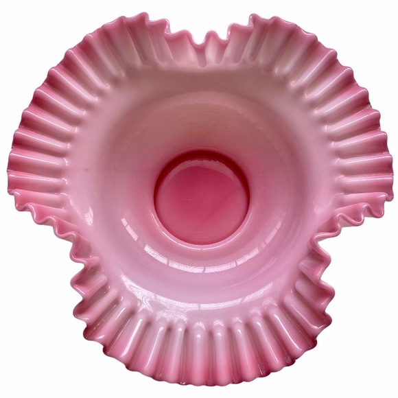 Vintage Victorian Fluted Crimped Glass Centerpiece - Picture 6 of 10